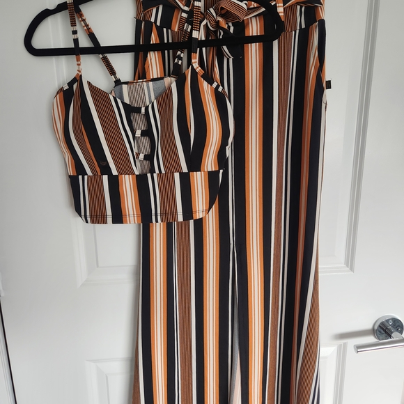 Striped Two-Piece Set - Picture 2 of 4